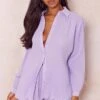 Chemise Oversize Lilas Plissée à Boutons Devant 1 Chemise Oversize Lilas Plissée à Boutons Devant -Logic || Zero Soldes Magasin 029c411d766ad72f45a493c56d2e388a1bac76aa cna0638 1