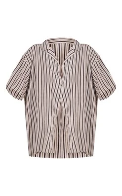 Chemise Oversize Noire Rayée à épaules Carrées Et Manches Courtes -Logic || Zero Soldes Magasin 0380776ccfc9c16de45ba04c4746964266c35849 cnd4679 5