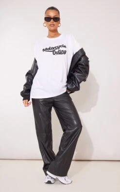 T-shirt Oversize Blanc Imprimé Motorcycle Outing -Logic || Zero Soldes Magasin 07995bccf98256fc426eea3208e412752c33b70b cnf2886 3