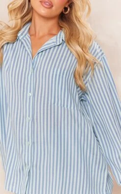 Chemise Oversize En Effet Lin Bleu à Rayures -Logic || Zero Soldes Magasin 0aa58f59eb1fe02671dbcf7305027fe99b8de645 cne0205 4