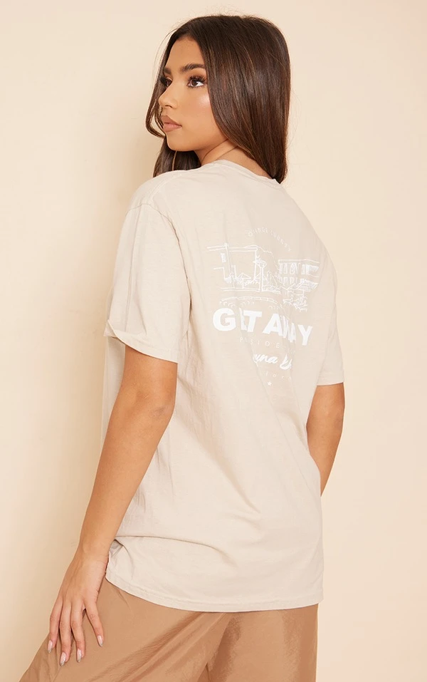 T-shirt Argile à Imprimé Get Away County Au Dos 3 T-shirt Argile à Imprimé Get Away County Au Dos