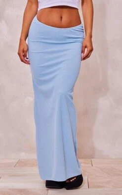 Logic Jupe Longue Côtelée Crêpée Bleue à Taille Incurvée -Logic || Zero Soldes Magasin 0bcbc09e4a043e11ff1612884dad36ae60971ff9 cne3928 2