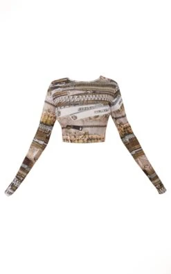 Crop Top Basique Marron Imprimé à Manches Longues -Logic || Zero Soldes Magasin 1020e1e1ba9fae8363ba05287ef6e6de3f1b3027 cnd1669 5