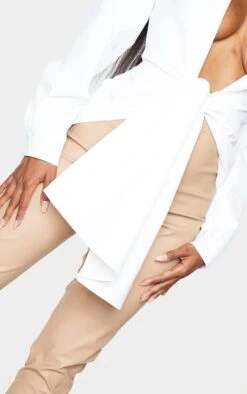 Chemise Décolletée En Maille Tissée Blanche à Nouer Devant -Logic || Zero Soldes Magasin 1202222500fe7e30a8fe9071d15b63644965ef7b cmo8049 4