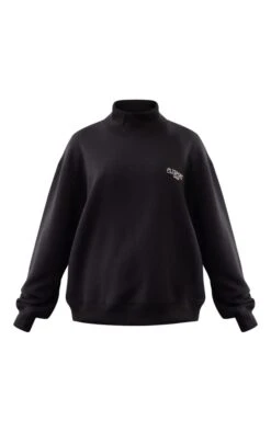 Zero PRETTYLITTLETHING Sweat De Sport Noir Brodé à Col Montant -Logic || Zero Soldes Magasin 1559a239ca29a38e488333a640a92f3e2d56bb05 cnc2080 5