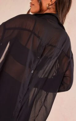 Chemise Texturée Noire à Boutons Dans Le Dos -Logic || Zero Soldes Magasin 16453047126d3f32537413f265d5f5530cfc6a7e cne6014 4