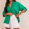 Chemise Oversize En Effet Lin Vert à Manches Courtes -Logic || Zero Soldes Magasin 1bdad435f5608206944570aad9f34febf3776d90 cnd6046 1
