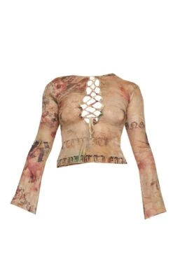 Top En Mesh Multicolore à Manches Longues Et Lacets -Logic || Zero Soldes Magasin 1c9e5f000d9465d3323d06a56c71e2244ff8ac4b cnc7106 5