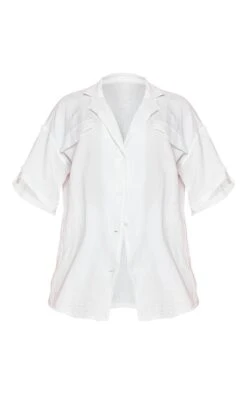 Chemise Oversize Blanche En Maille Tissée à Manches Courtes Détail Poches -Logic || Zero Soldes Magasin 1cc619d68c3142cc87d7bb13c586f57fc6b800cb cmy0649 5