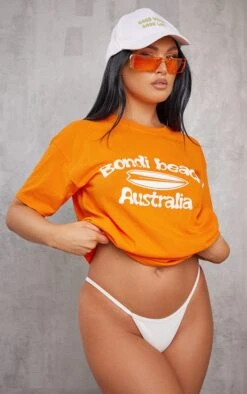 T-shirt Orange à Imprimé Bondi Beach