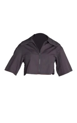 Chemise Tissée Gris Anthracite à Zip Et Manches Courtes -Logic || Zero Soldes Magasin 1e03a679b20a9520eea0479ac7074ea6fe56cc4f cnc9086 5