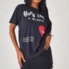 Tee-shirt Noir Délavé Imprimé Good Luck Et Coeur -Logic || Zero Soldes Magasin 1e9d30b19c8d487fa66a885b923a91de1bbf2b21 cnd5761 1