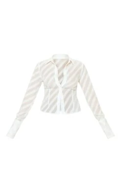 Chemise Oversize En Mousseline De Soie Blanc Cassé Texturée à Boutons -Logic || Zero Soldes Magasin 1ff4633eadca7a17324ab96715f09e38968cbaa9 cne5821 5