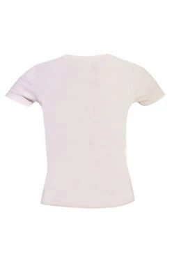 T-shirt Côtelé Gris Pierre à Manches Courtes -Logic || Zero Soldes Magasin 21552c02ab8650d79cb7872618f491e1e991b21f cmy3879 5