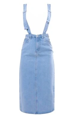 Jupe Mi-longue En Jean Bleu Clair Délavé à Bretelles -Logic || Zero Soldes Magasin 252014a77ce4b5155e79d82f593ef816ffa48986 cnc9791 5