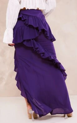 Jupe Longue Fendue Violette à Volants -Logic || Zero Soldes Magasin 29c22b22c02a5a57af474be1468d0d10442cb3cf cnd6617 3