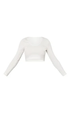 Crop Top Côtelé Crème à Manches Longues Et Col En V -Logic || Zero Soldes Magasin 2aa4f5e02a2b1e56339ae82c01c468fa114ae6a0 cmw5059 5