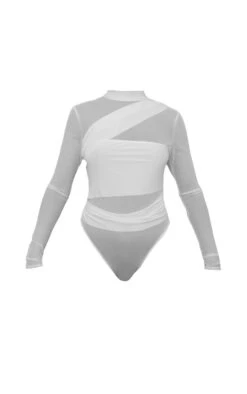 Body En Mesh Blanc Drapé Devant à Manches Longues Et Col Montant -Logic || Zero Soldes Magasin 3074afa532c358ce1f14bf496cc6b0d74ec314c4 cnc8962 5