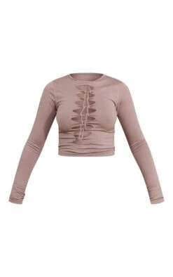 Crop Top En Jersey Taupe à Découpes Et Nœuds Devant -Logic || Zero Soldes Magasin 35fabc3297f73c57cf0f4b1fe95289aa593a5b67 cnd0790 5