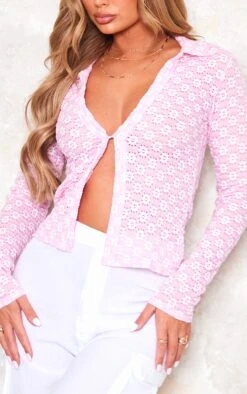 Chemise Ajustée En Broderie Rose à Imprimé Fleuri -Logic || Zero Soldes Magasin 3caf90d3d9b25010fda8867dea9080839b8163d9 cne9032 4