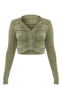 Chemisier Moulant Froncé Devant En Acétate Kaki -Logic || Zero Soldes Magasin 3d73b2bc9772cec70633c3229cbe4a58fb8cef37 cnc3783 5