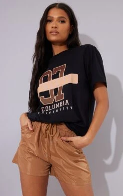 T-shirt Oversize Noir à Imprimé Contrastant 97 Athletic -Logic || Zero Soldes Magasin 4363b39b1283dbcbea060d71069881969a1ad508 cmw7413 3