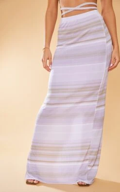 Logic Jupe Longue Moulante En Acétate Lilas Nouée à Imprimé Rayures -Logic || Zero Soldes Magasin 459be32da3cf351abd7c7530ddfab0f23aa96ee7 cne3868 2