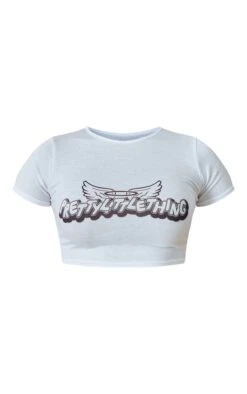 PRETTYLITTLETHING T-shirt Court Rose Tendre Imprimé Ailes -Logic || Zero Soldes Magasin 49ca7fc73eff47512cc0b4eae1fe34a6b54c1b78 cnd6067 5