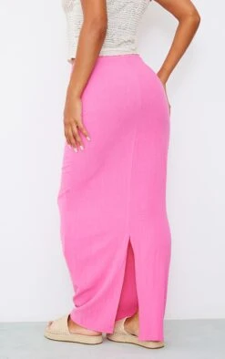 Jupe Longue En Effet Lin Rose Vif Fendue Sur L'arrière -Logic || Zero Soldes Magasin 4ce0872694cfb8ab952afa066b3a60d56c91e775 cne3858 3