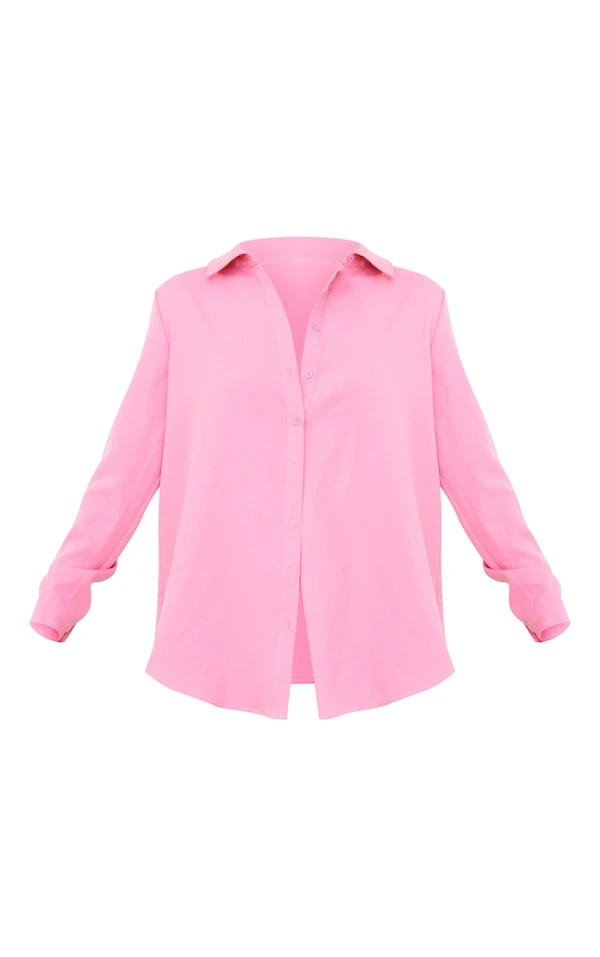 Chemise Manches Longues Rose Bonbon Oversize 7 Chemise Manches Longues Rose Bonbon Oversize – Image 5