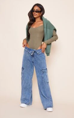 Body Côtelé Kaki Décolleté à Manches Longues -Logic || Zero Soldes Magasin 4e55746f494348fbb2003ee66e2081a0b53bdaaa cnd6218 3