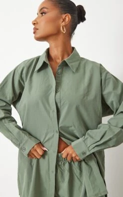 Chemise Oversize Boutonnée En Maille Tissée Vert Sauge Kaki -Logic || Zero Soldes Magasin 5178b249fafdc4e3392e2f057710b01faf9c2a48 cna7004 4