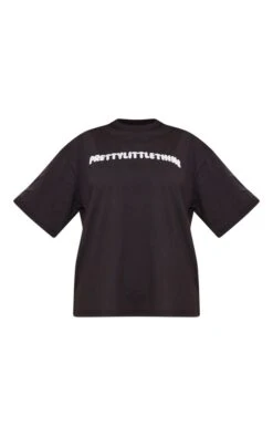 PRETTYLITTLETHING T-shirt Noir à Imprimé En Relief -Logic || Zero Soldes Magasin 53c244aa727e56475294a0242ff7e3f3b304d43f cnd5689 5