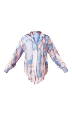 Chemise Oversize En Maille Bleu Clair Imprimé Abstrait -Logic || Zero Soldes Magasin 53eab1f7e6c3a25059d4276cfc53092e8f4c34be cnd5694 5