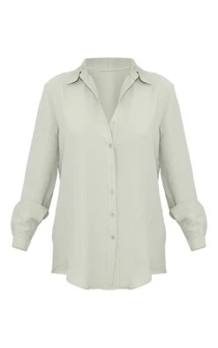 Chemise Oversize Texturée Froncée Vert Sauge Kaki -Logic || Zero Soldes Magasin 5444cd118c7a5ac19a024bede49af347bd18dceb cmw2220 5