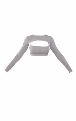 Logic Top à Bretelles Et Bolero Côtelé Gris Clair -Logic || Zero Soldes Magasin 548eb4a699e9d9a68b6077da7fe49c75f34e6078 cnd1581 5