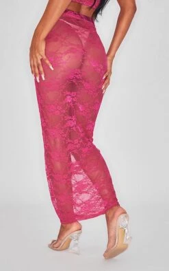 Jupe Longue Rose En Dentelle Fleurie -Logic || Zero Soldes Magasin 55c7410a4df1059ac7eedcf0ef043c77e0935e1e cne6568 3