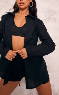 Chemise Oversize En Maille Effet Lin Noire 10 Chemise Oversize En Maille Effet Lin Noire -Logic || Zero Soldes Magasin 58d4261b267ae93608b665a79b70fa5bf8876522 cmr2984 4