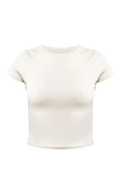 T-shirt Basique En Coton Beige à Manches Courtes -Logic || Zero Soldes Magasin 5f93c4900605c1c75279290526edd9f55b9ab465 cnd5744 5