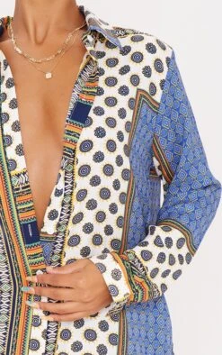 Chemise Oversize Multicolore Imprimé Chaîne à Manches Longues -Logic || Zero Soldes Magasin 60d81d72c107fb2f43a60cb53d355ab345393d14 cmu0750 4