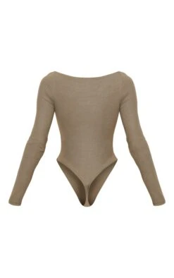 Body Côtelé Kaki Décolleté à Manches Longues -Logic || Zero Soldes Magasin 61cb6083423e291049e90005554c46e875d867aa cnd6218 6