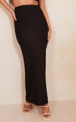 Jupe Longue Noire Tissée Brossée à Fronces Et Taille En V -Logic || Zero Soldes Magasin 63f1f482ebd4a1be1c026cc9b83363954e2b7628 cmy1320 4