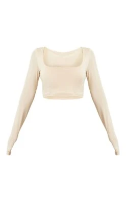 Crop Top Basique Moulant Gris Pierre Clair à Col Carré -Logic || Zero Soldes Magasin 686dd3a4704838cc99be893a993801e6259dca21 cmy3670 5