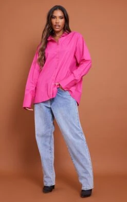 Chemise Oversize En Popeline Rose Vif Foncé à Manchettes -Logic || Zero Soldes Magasin 69e52a2d318dbd35d7bfa5c804482b602cda4c87 cmt9926 3