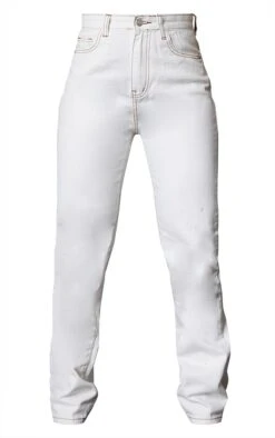 Jean Long Coupe Droite Blanc Cassé à Coutures Contrastantes -Logic || Zero Soldes Magasin 6b1b090f5d7daa15c8f1bbcf0526e93d93c1352b cmk8867 5