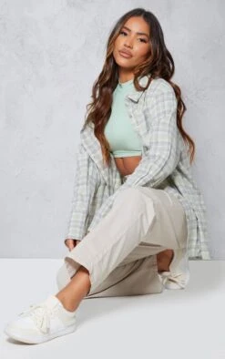 Chemise à Carreaux Oversize Sauge -Logic || Zero Soldes Magasin 6f06150b09f698ccc20808aebb26563f2b0cc9e7 cmt9920 3