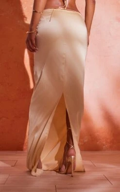 Jupe Longue Satinée Buttercream à Taille Mi-haute -Logic || Zero Soldes Magasin 6fb6127b2885dbe896a1487e93598e82dc43d437 cne1015 3