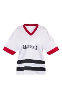 T-shirt En Mesh Blanc Imprimé "California" à Manches Courtes -Logic || Zero Soldes Magasin 6fff1839ba347a1e128af09851f0bae73caf2c29 cne2042 5