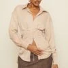 Chemise Longue Taupe Lacée à Bonnets Et Agrafes Et Oeillets -Logic || Zero Soldes Magasin 708587ee07e310098a14963a19ab7e5153ebd152 cnd1354 1