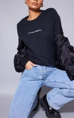 PRETTYLITTLETHING Lot De 2 T-shirts Oversize Noir & Blanc à Slogan -Logic || Zero Soldes Magasin 70d1ed5100a857b40d8b61607ee60e4537cc473e cms8171 4